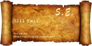 Sill Emil névjegykártya