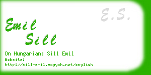 emil sill business card